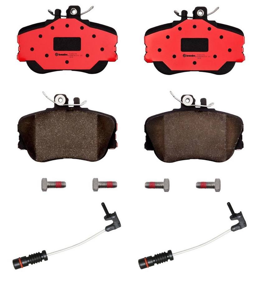 Mercedes Brakes Set Kit - Pads Front (Ceramic) (with Sensors) 005420462041 - Brembo 2039193KIT